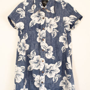 Cotton Hibiscus Blue Tunic