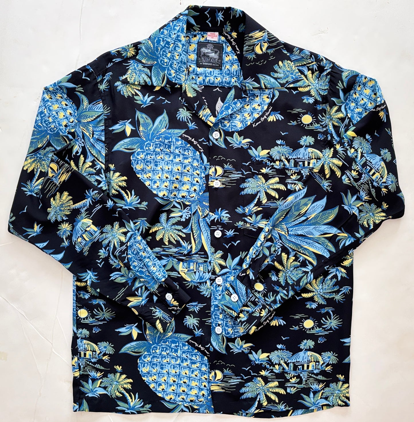 Big Pineapple Black Long Sleeve
