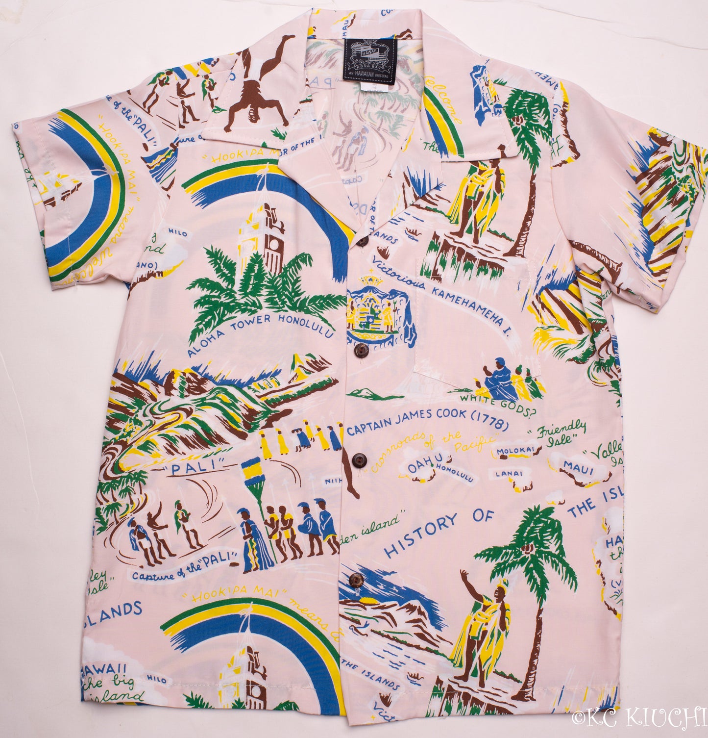 Kamehameha Pink Kids Shirt