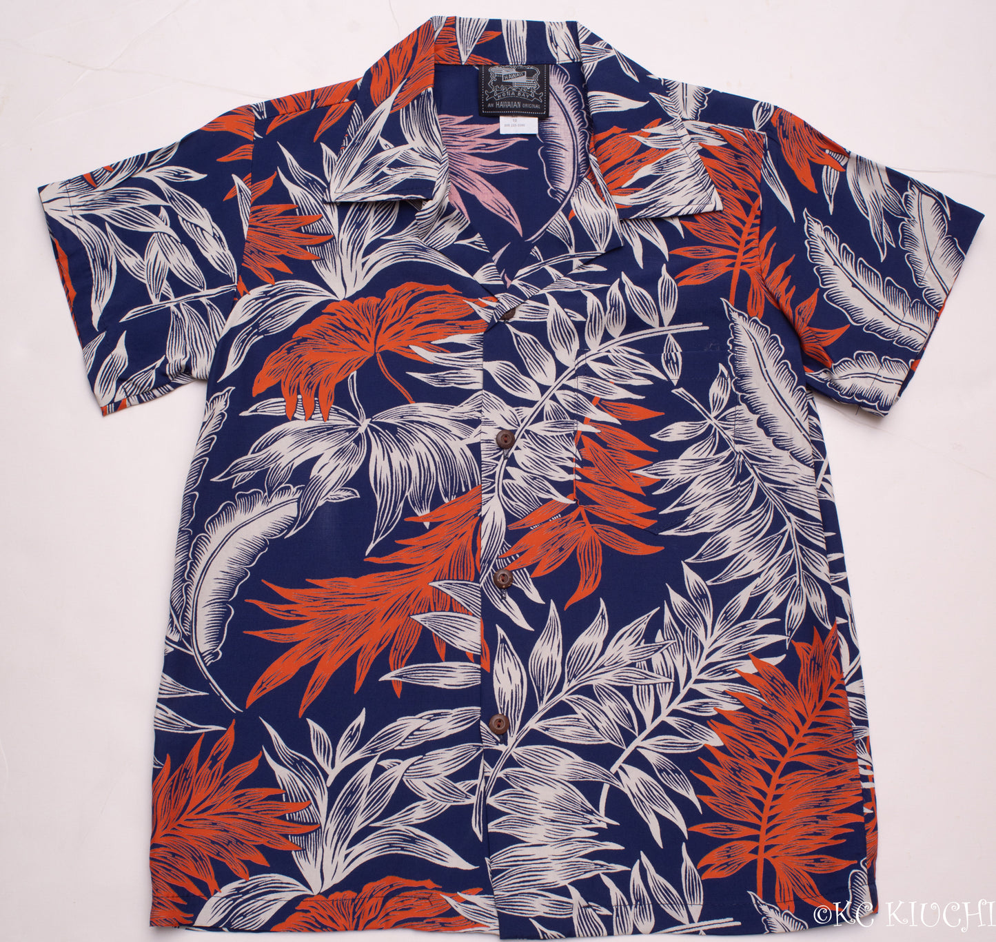 Duke Leaves Navy Kids Shirt