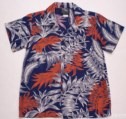 Duke Leaves Navy Kids Shirt