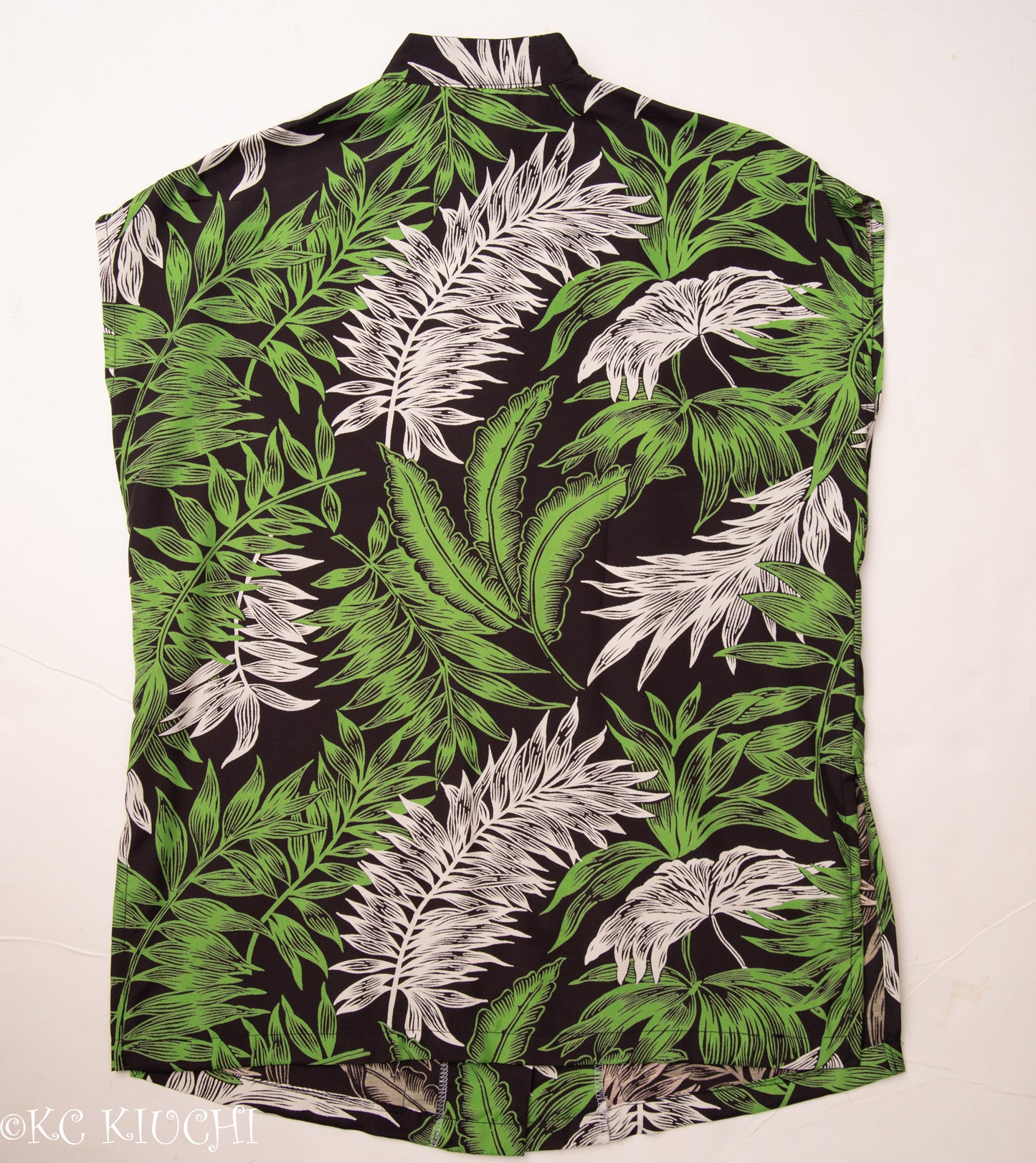 Duke Leaves Green Hawaiian Blouse
