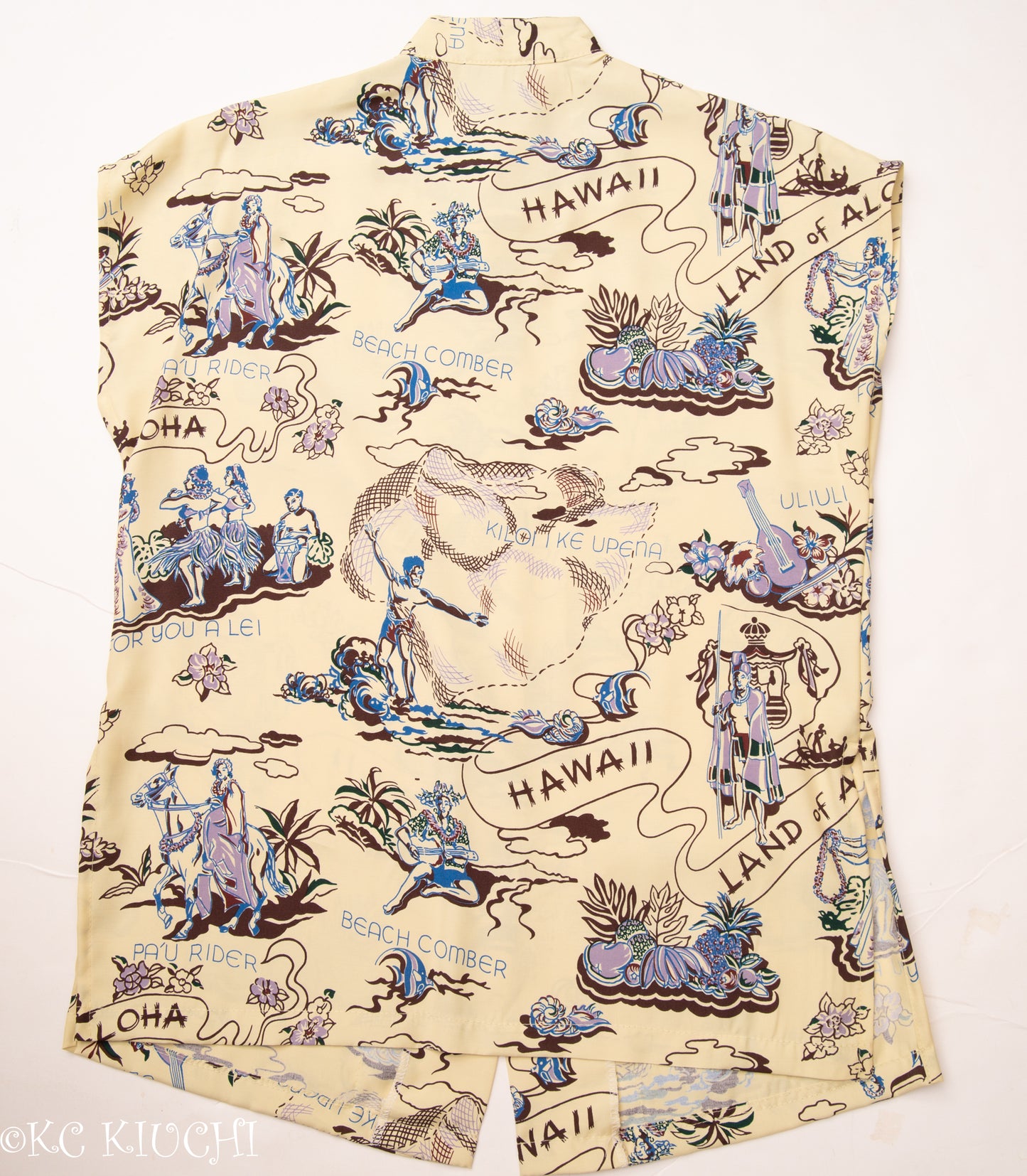 Land of Aloha Yellow Hawaiian Blouse