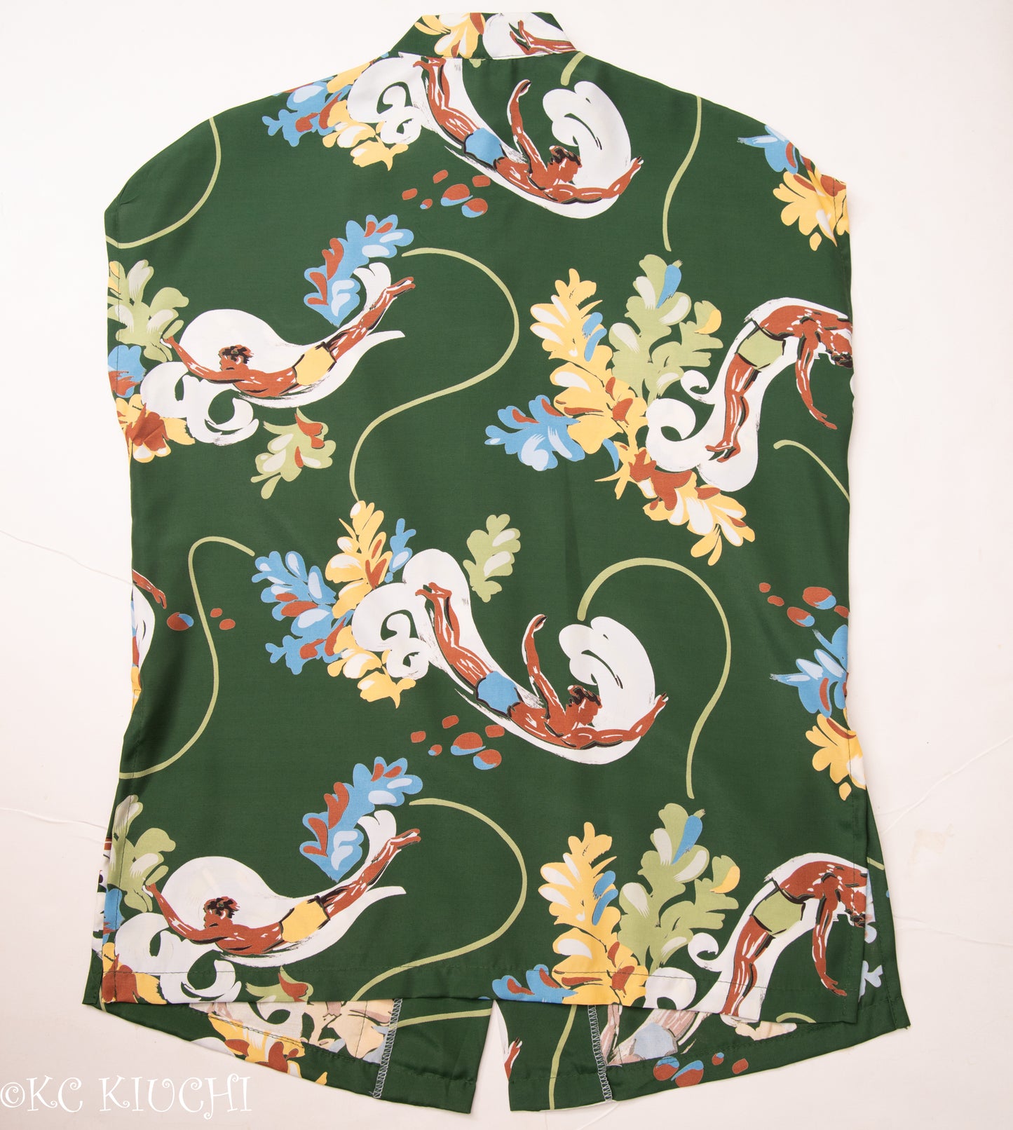 Diver Green Hawaiian Blouse
