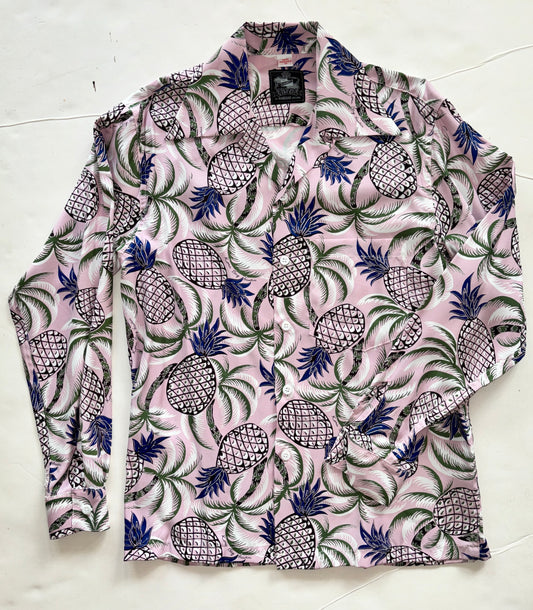 Modern Pineapple Purple Long Sleeve