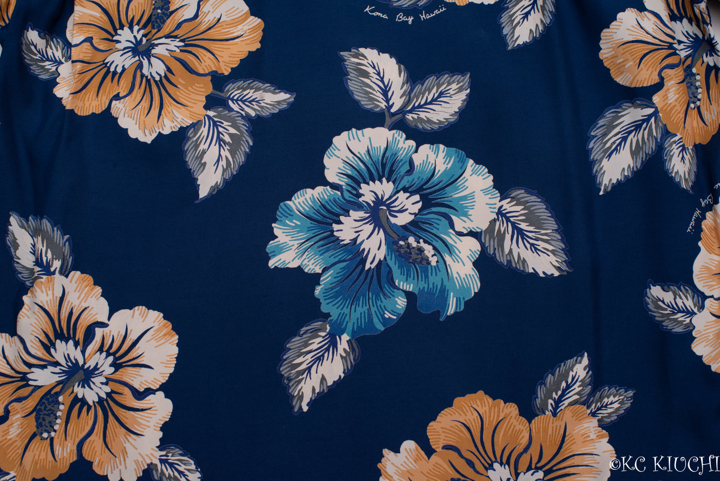 Big Wednesday Hibiscus Navy Long Sleeve