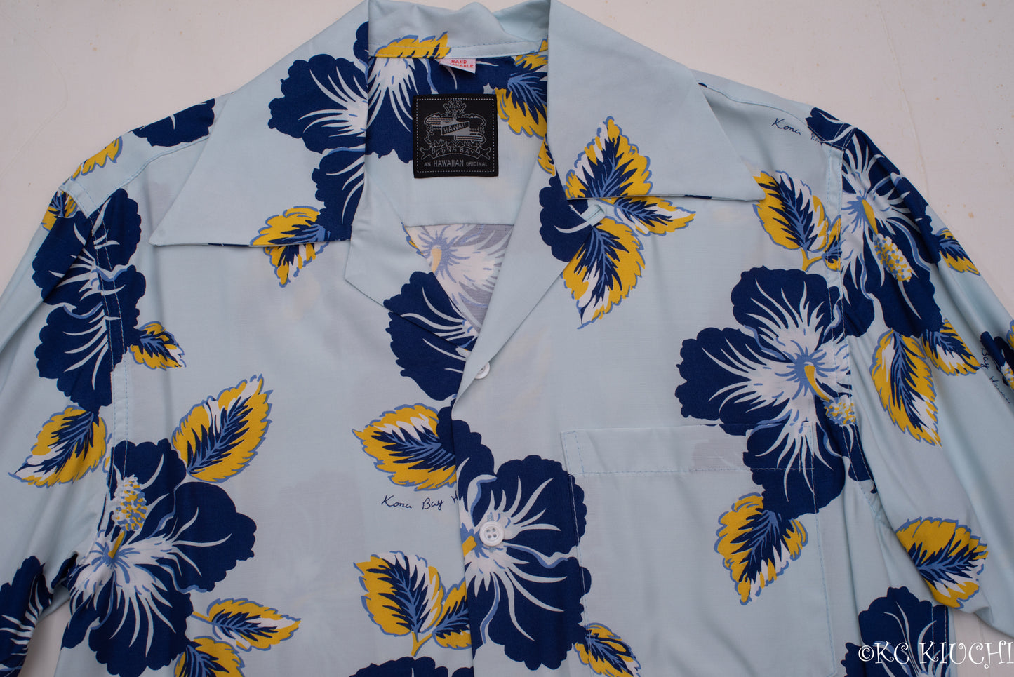 Big Wednesday Hibiscus Blue Long Sleeve