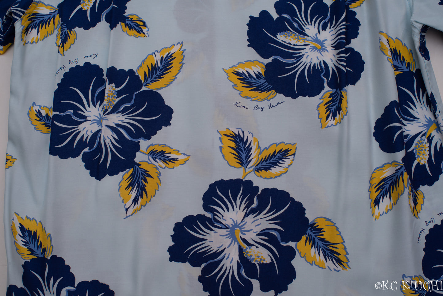 Big Wednesday Hibiscus Blue Long Sleeve