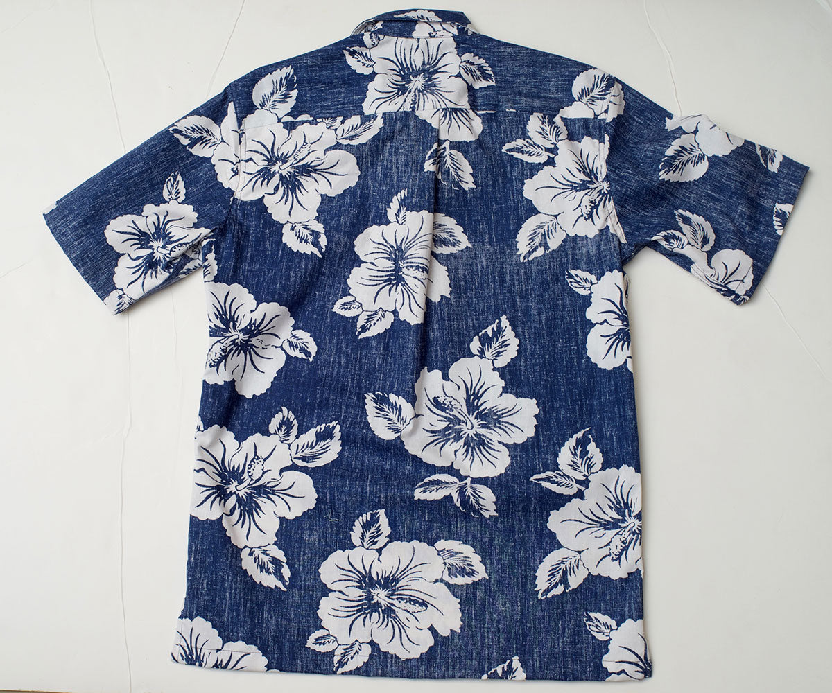 Cotton Hibiscus Pullover Blue