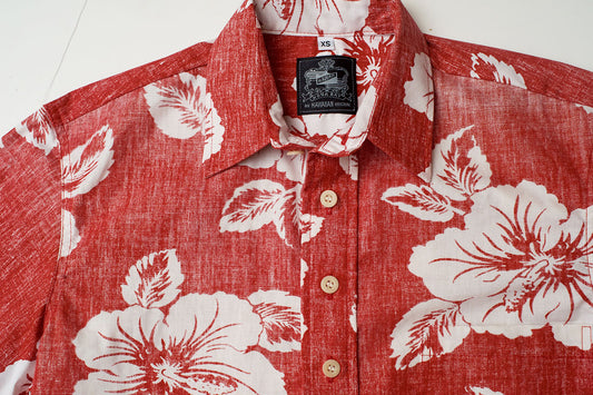 Cotton Hibiscus Pullover Red