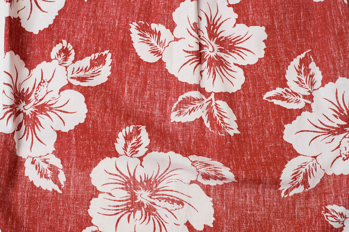 Cotton Hibiscus Pullover Red