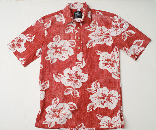 Cotton Hibiscus Pullover Red