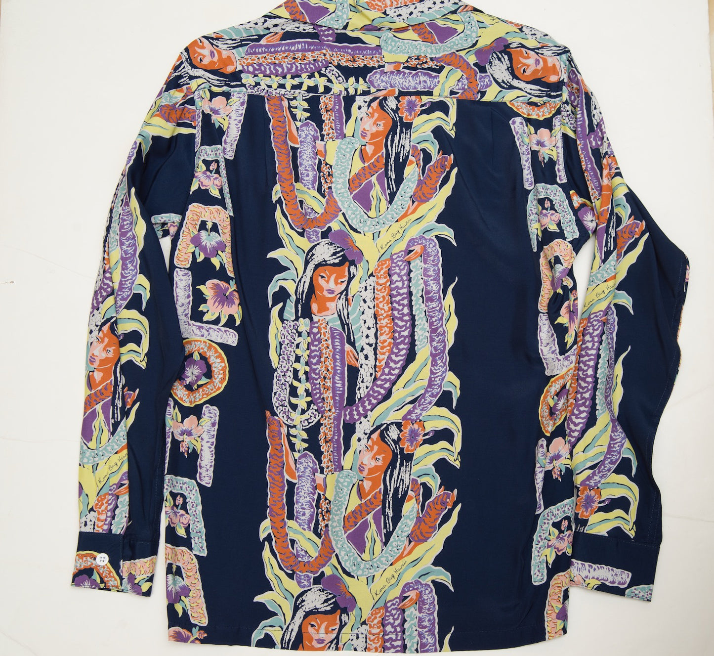 Aloha Girl Navy Long Sleeve