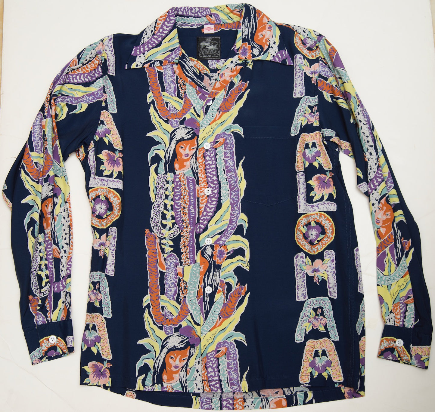 Aloha Girl Navy Long Sleeve