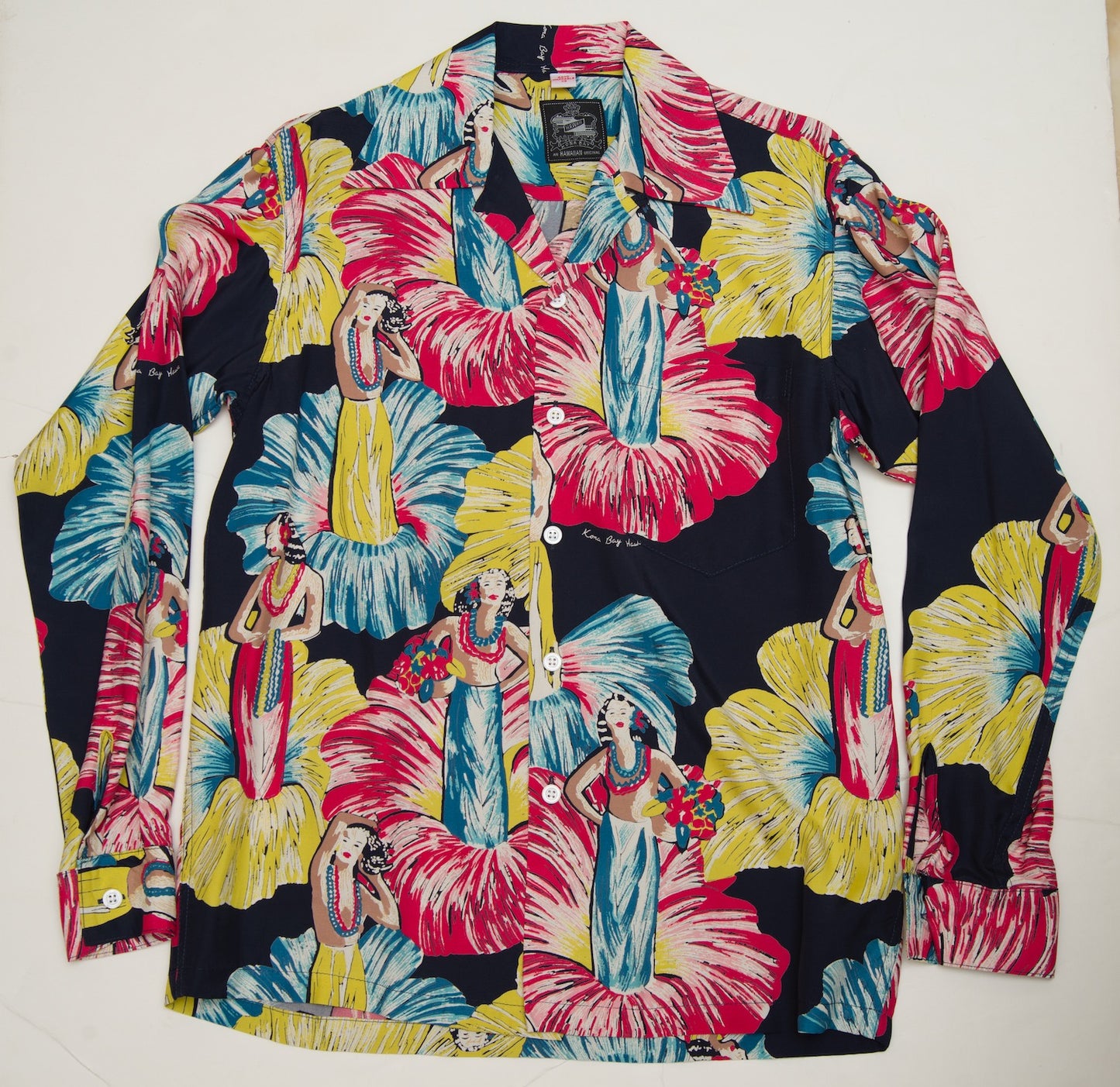 Hula Girl Navy Long Sleeve