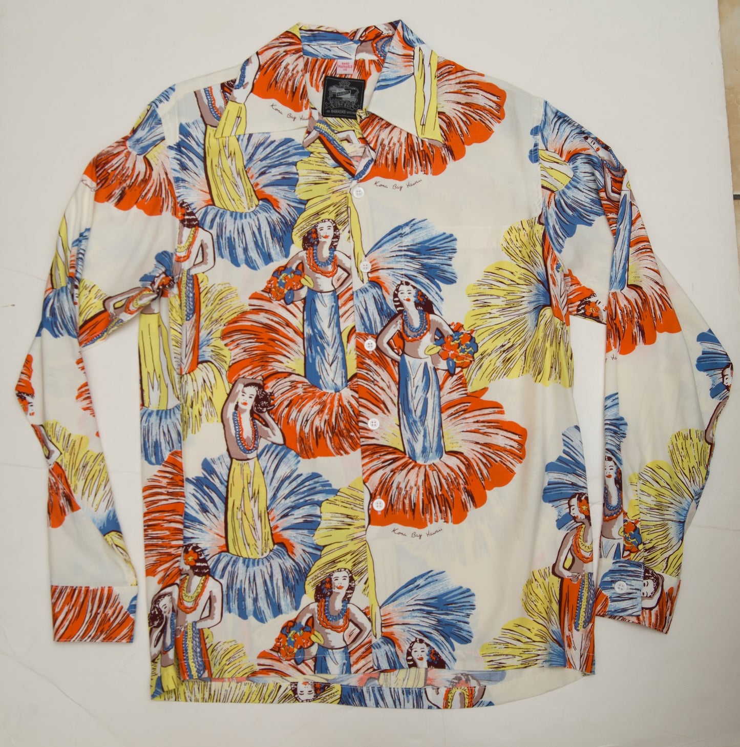 Hula Girl White Long Sleeve