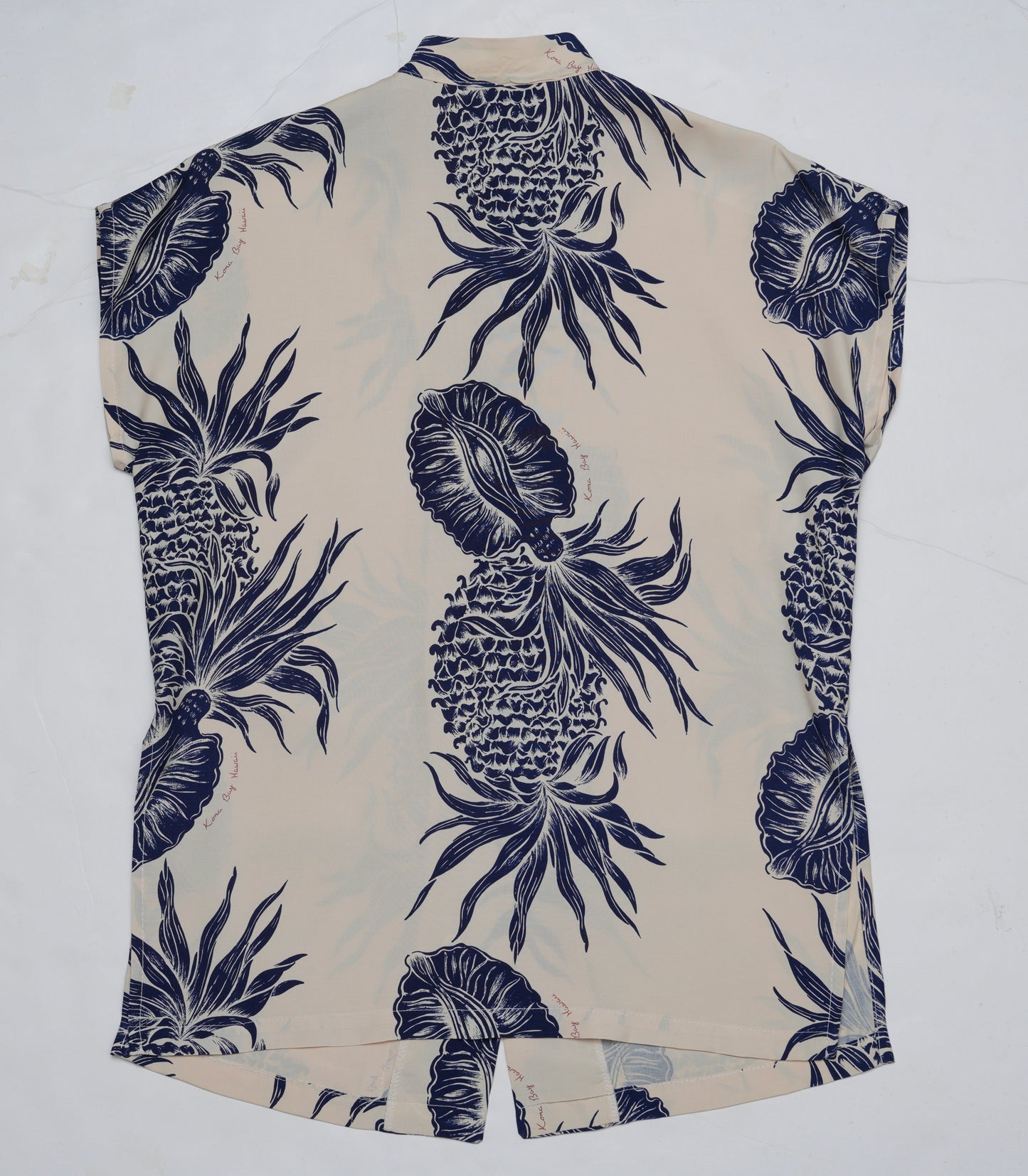 Kiilani Pineapple Cream Hawaiian Blouse