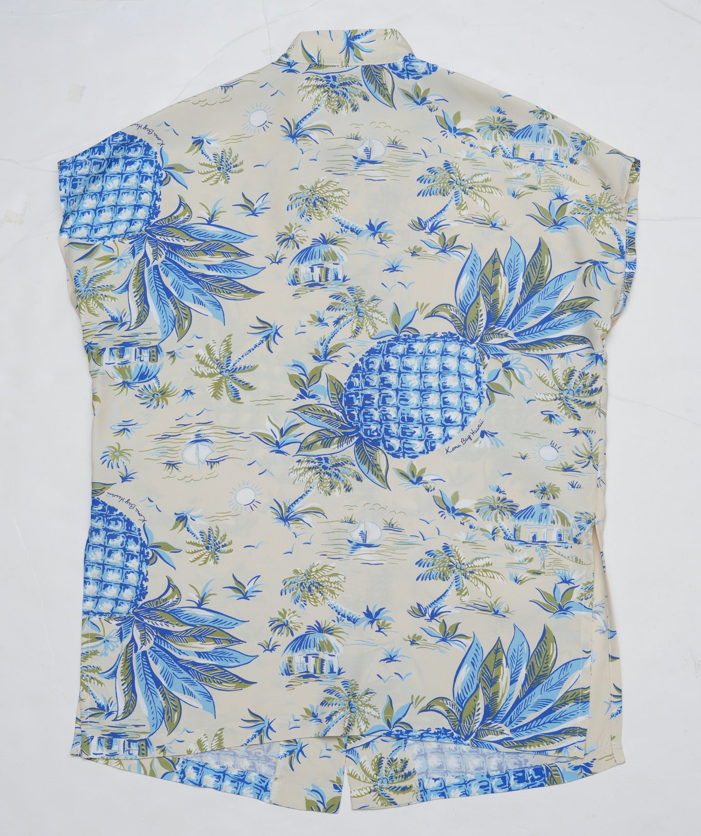 Big Pineapple Ivory Hawaiian Blouse