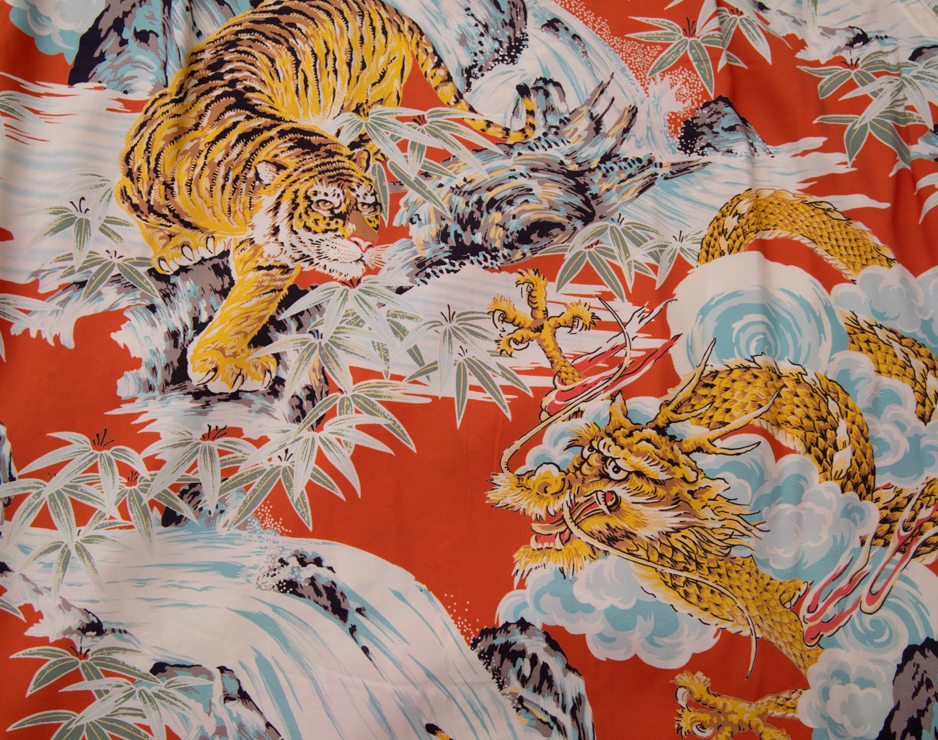 Fashion Dragons and Tiger fabric design