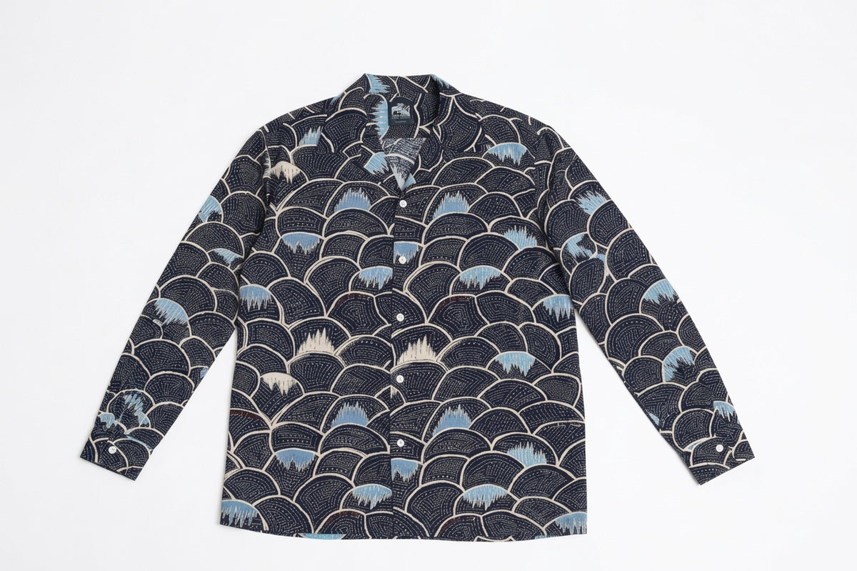 Lava Flow Navy Long Sleeves