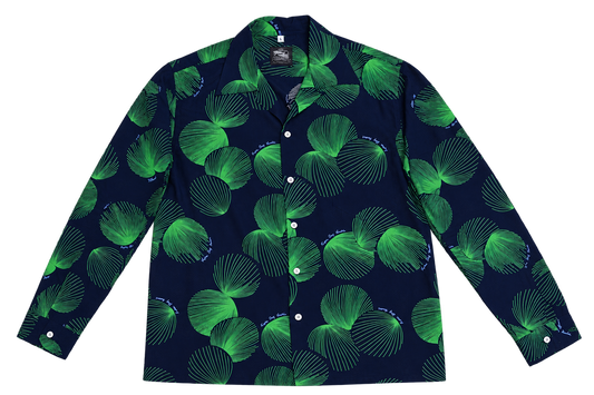 Shell Navy x Green Long Sleeves